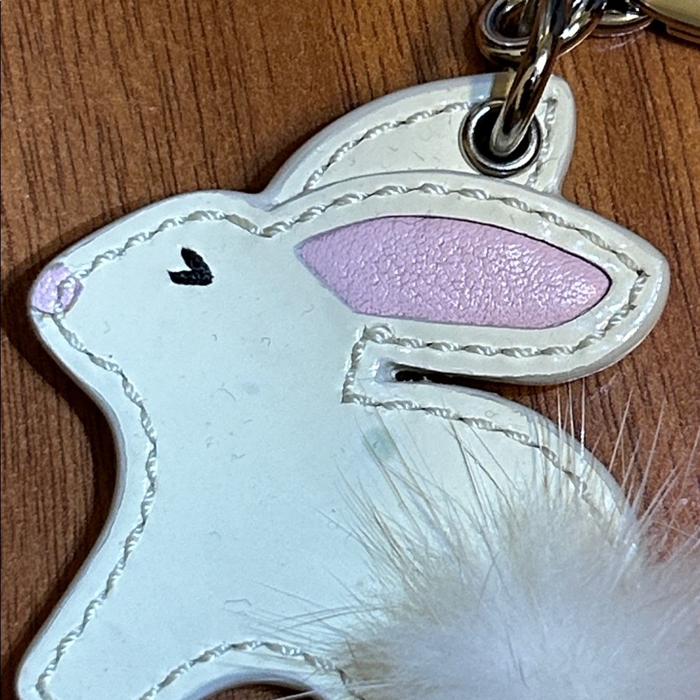 Coach Rabbit Mink Bunny Keychain - Picture 2 of 7